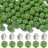 100Pcs Pave Disco Ball Beads RB-YW0001-30E-1