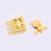 Brass Box Clasps KK-WH0038-09G-3