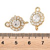 304 Stainless Steel Rhinestone Connector Charms STAS-G398-30G-07-3