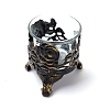 Iron Hollow Rose Candle Holder DJEW-WH0033-04AB-1