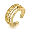 Star Brass Multi-layer Open Cuff Rings for Women RJEW-Z050-07G-1