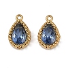 Ion Plating(IP) 304 Stainless Steel Micro Pave Cubic Zirconia Charms STAS-K256-20G-2
