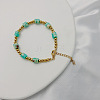 Bohemian Style Disc Dyed Natural Imperial Jasper Beaded Bracelets SD7802-1-1