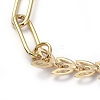 Brass Paperclip Chain/Cobs Chain Necklaces NJEW-JN02781-02-3