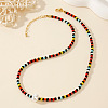 Bohemian Style Glass Seed Beaded Necklaces with Imitation Pearl Beads SN7865-1