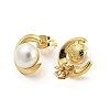 Brass Ear Studs EJEW-P2261-46G-01-2