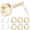 CREATCABIN 10Pcs Brass Stud Earring Findings KK-CN0002-47-1