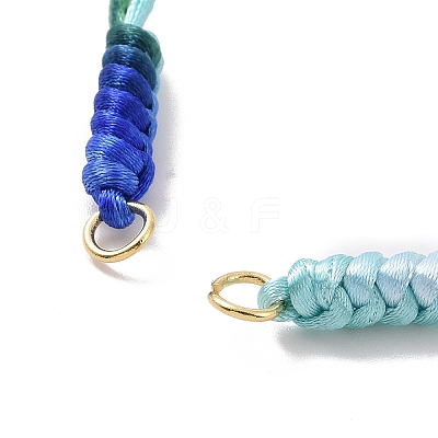 Adjustable Braided Nylon Thread Link Bracelet Makings AJEW-JB01160-02-1