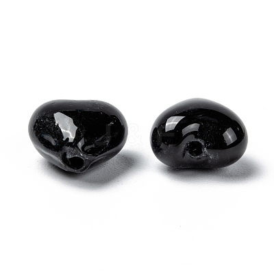 Handmade Silver Foil Glass Beads SLH12MMY-1-1