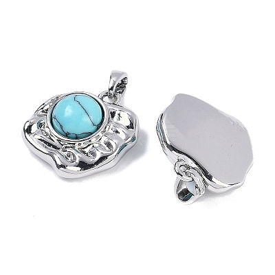 Synthetic Turquoise Pendants KK-U043-43P-B-1