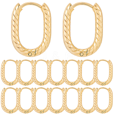 16Pcs 304 Stainless Steel Hoop Earrings EJEW-SC0002-30-1
