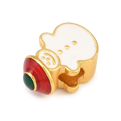 Christams Brass Enamel European Beads LS-KK-F922-03D-G-1