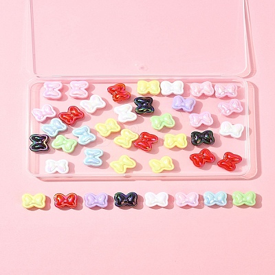 40Pcs UV Plating Opaque Acrylic Beads OACR-FS0002-28-1