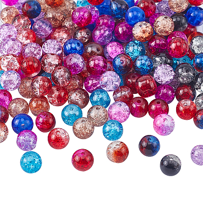 Transparent Crackle Glass Beads CCG-PH0003-13-1