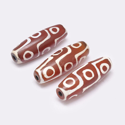 Tibetan Style 9-Eye dZi Beads  TDZI-G009-F03-1