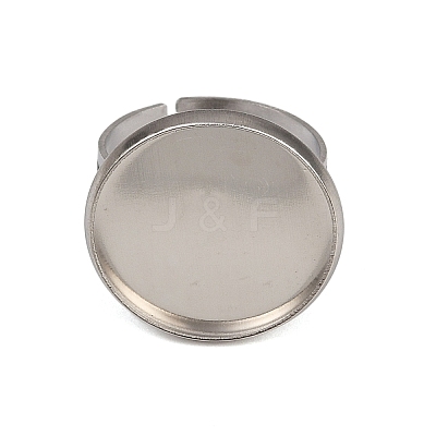 304 Stainless Steel Cuff Ring Components LS-STAS-D372-06P-07-1