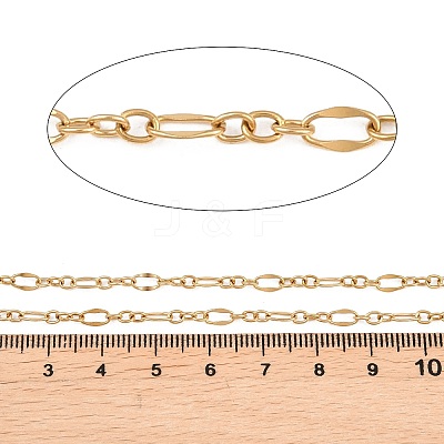 304 Stainless Steel Oval Link Chains CHS-P028-14G-1