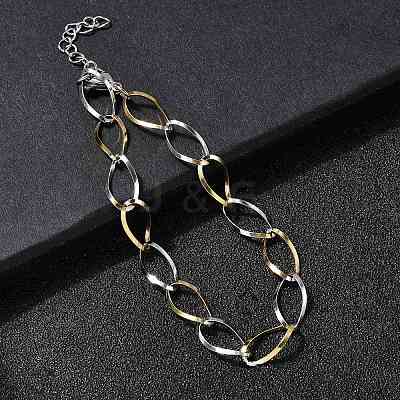 304 Stainless Steel Link Chain Bracelets for Women BJEW-A051-02GP-1