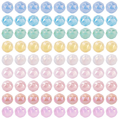 135Pcs 9 Colors Anti-Tarnish Electroplate Glass Beads Strands GLAA-TA0003-61-1