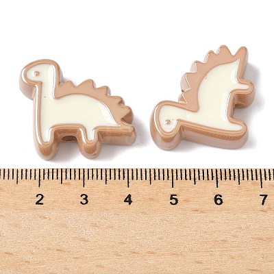 10Pcs Acrylic Enamel Beads OACR-H048-01B-01-1