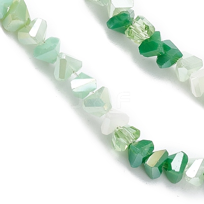 Gradient Color Electroplate Glass Bead Strands GLAA-E042-02B-1