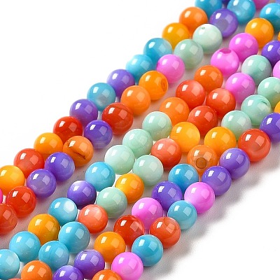 Dyed Natural Freshwater Shell Beads Strands X-SHEL-G014-05C-04-1