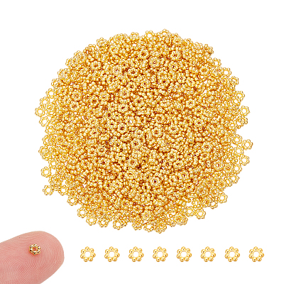 1000Pcs Tibetan Style Alloy Daisy Spacer Beads FIND-UN0004-20G-1