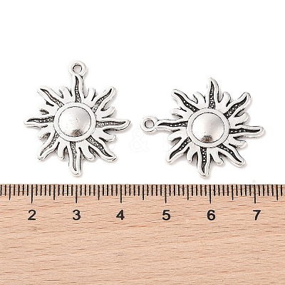 Tibetan Style Alloy Sun Pendants X-TIBEP-S291-12-RS-1