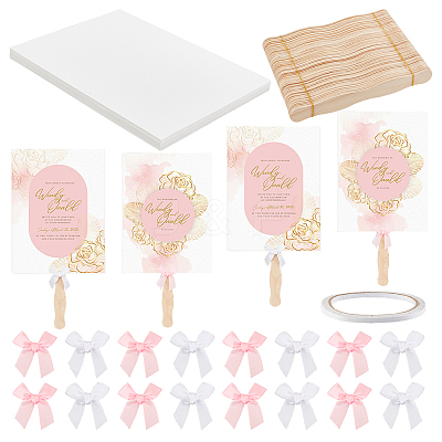 DIY Hand Held Parlor Fans Making Kit DIY-OC0010-81-1