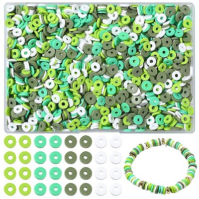 1880Pcs 4 Colors Handmade Polymer Clay Beads CLAY-YW0002-01C-1