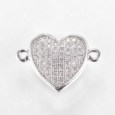 Brass Micro Pave Cubic Zirconia Links ZIRC-L068-27P-1