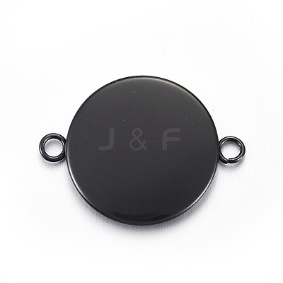 Stainless Steel Cabochon Connector Settings STAS-L211-04C-B-1