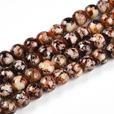 Baking Paint Glass Beads X1-DGLA-N003-8mm-B06-1