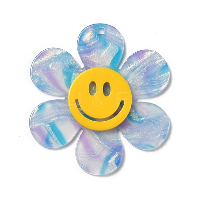 Two Tone Acrylic Big Pendants OACR-B008-D02-1