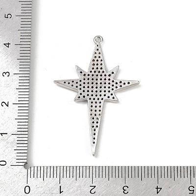 Brass Micro Pave Cubic Zirconia Pendants KK-M322-45P-1