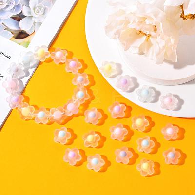 50Pcs 5 Colors Transparent Acrylic Beads TACR-CC0001-03-1