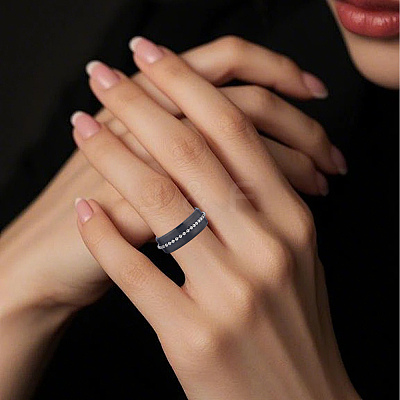14Pcs 7 Styles Stainless Steel Grooved Finger Ring Settings STAS-SC0010-65EB-1
