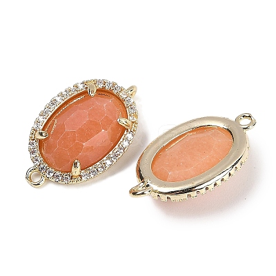 Natural Sunstone Faceted Oval Links G-B126-07G-10-1
