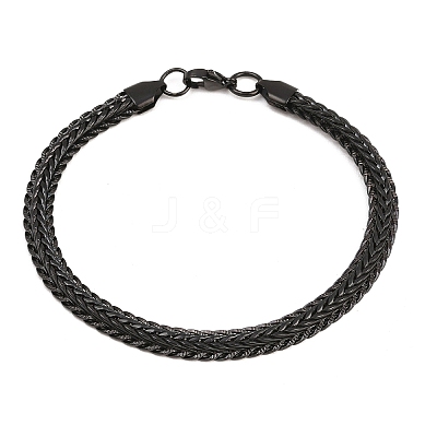 304 Stainless Steel Wheat Chain Bracelets for Women Men BJEW-H643-03EB-1