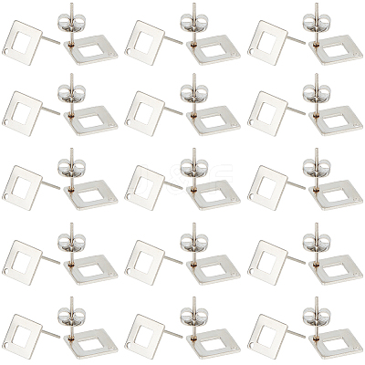50Pcs 304 Stainless Steel Stud Earring Findings STAS-SC0008-58-1