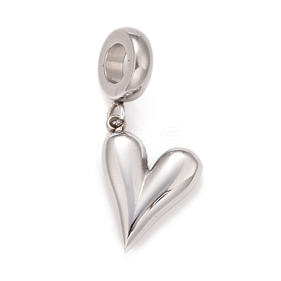Non-Tarnish 304 Stainless Steel European Dangle Charms STAS-I194-16P-1