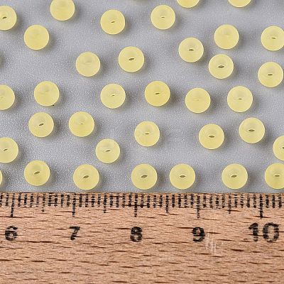 FGB Frosted Transparent Glass Seed Beads SEED-N013-02A-02-1