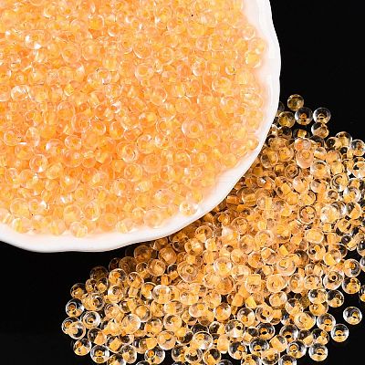 6/0 Inside Colours Transparent Glass Seed Beads X1-SEED-T007-07F-1