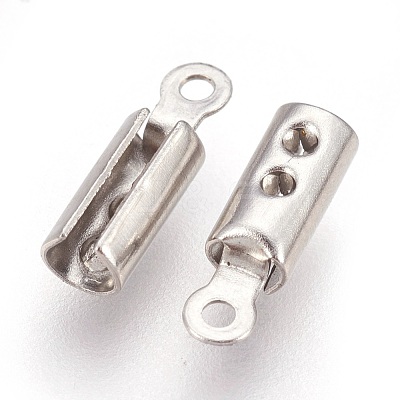 Tarnish Resistant 304 Stainless Steel Folding Crimp Ends STAS-P207-03P-D-1