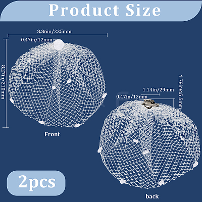 Polyester Mesh Bridal Veils AJEW-WH0470-10A-1