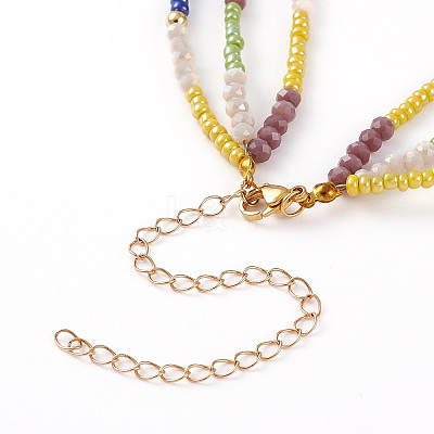 3 Layer Necklaces NJEW-JN03306-1