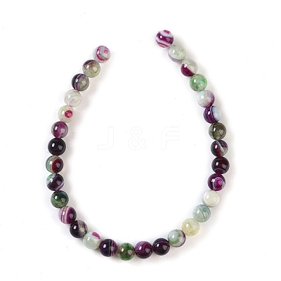 Natural Striped Agate/Banded Agate Beads Strands X-G-Z060-A01-A21-1
