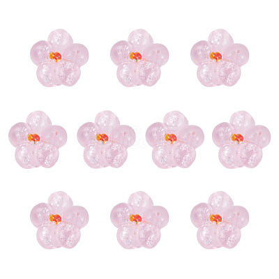 10Pcs Transparent Handmade Bumpy Lampwork Beads LAMP-TADJ0001-48E-1