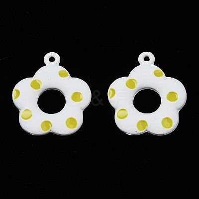 Spray Painted Alloy Pendants PALLOY-S142-002B-NR-1