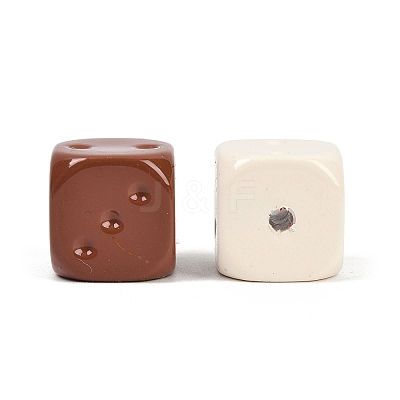 Opaque & Spray Painted Acrylic Beads OACR-G048-02-1
